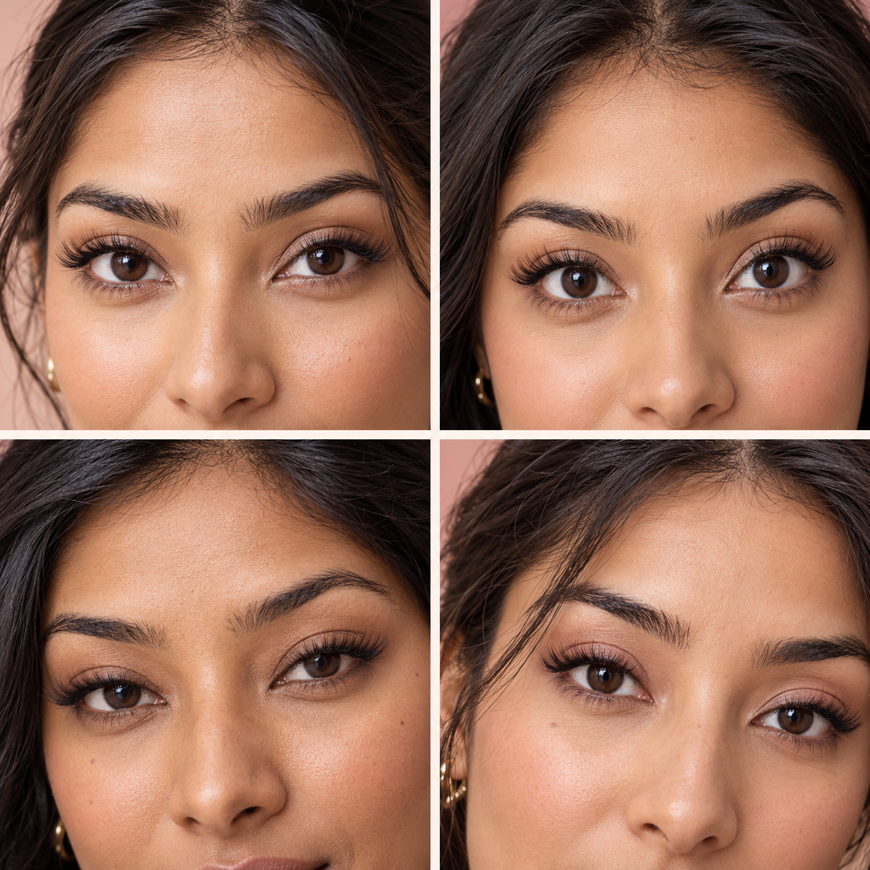Different eye shapes with elegant personalised eyelash-extension designs